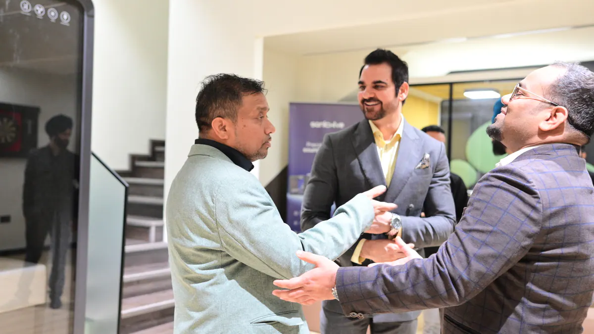 Three founders exchanging candid perspectives